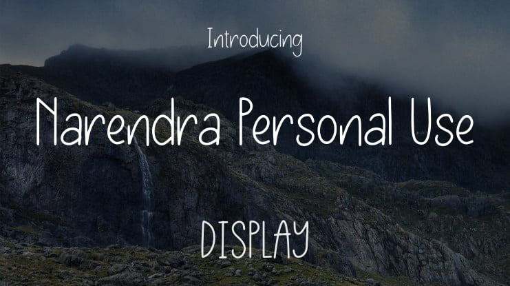Narendra Personal Use Font