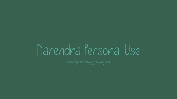 Narendra Personal Use Font