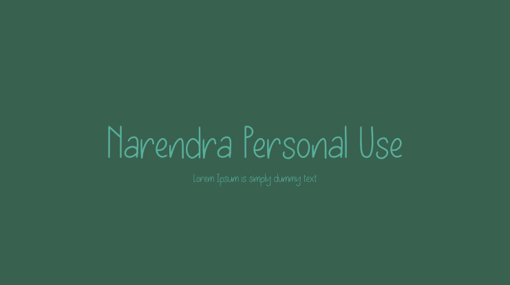 Narendra Personal Use Font