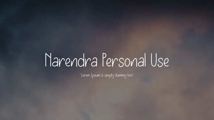 Narendra Personal Use Font