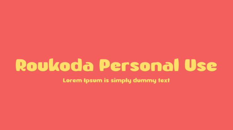 Roukoda Personal Use Font