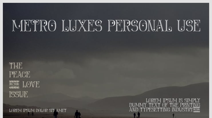 Metro Luxes Personal Use Font