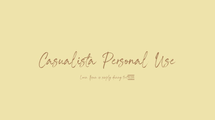 Casualista Personal Use Font