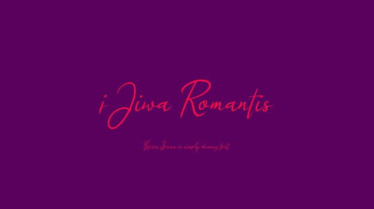 j Jiwa Romantis Font
