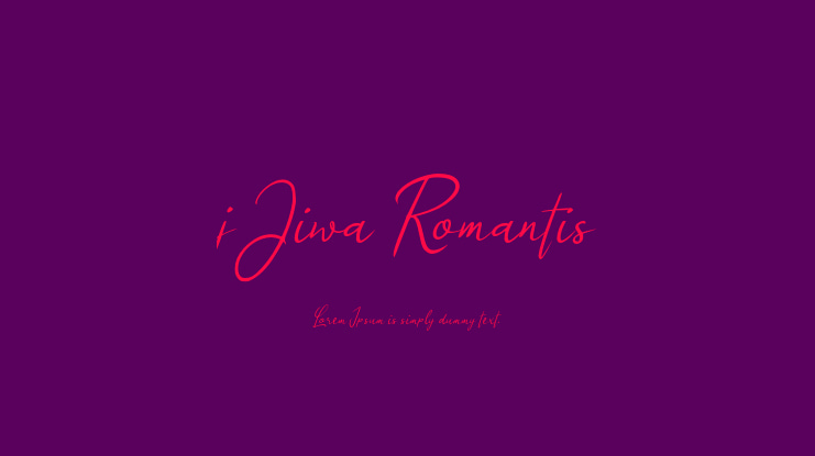 j Jiwa Romantis Font