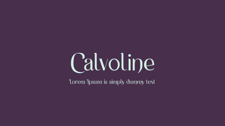 Calvoline Font