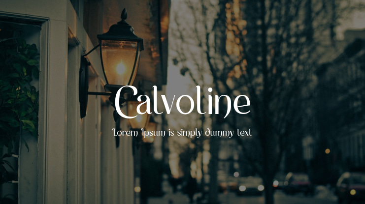 Calvoline Font