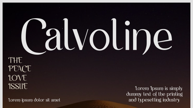 Calvoline Font