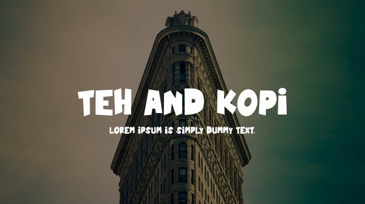 Teh And Kopi Font