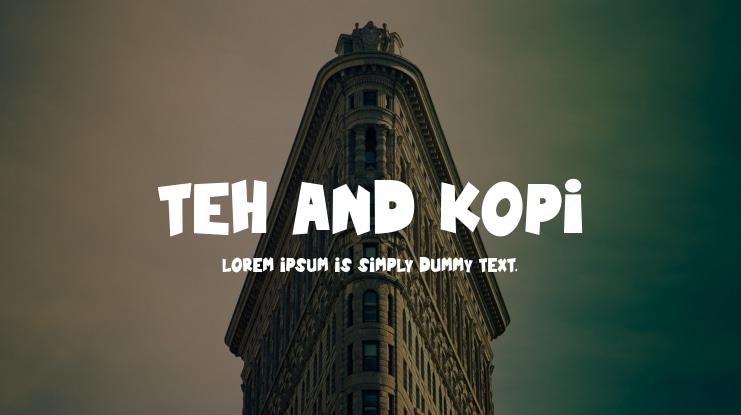 Teh And Kopi Font