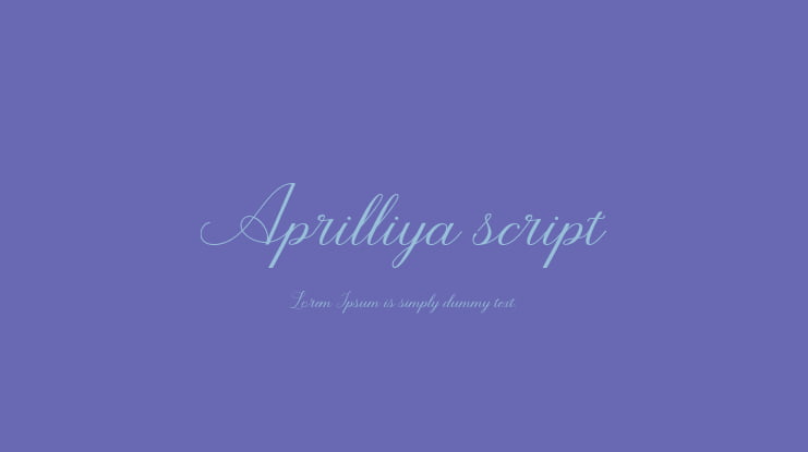 Aprilliya script Font