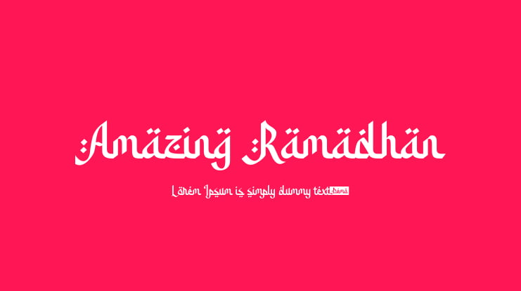 Amazing Ramadhan Font