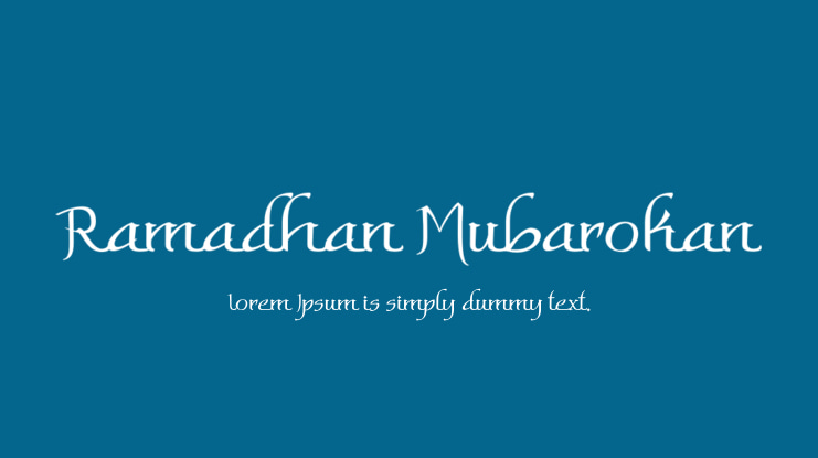 Ramadhan Mubarokan Font