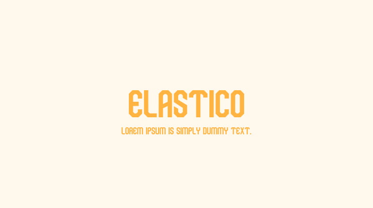 ELASTICO Font