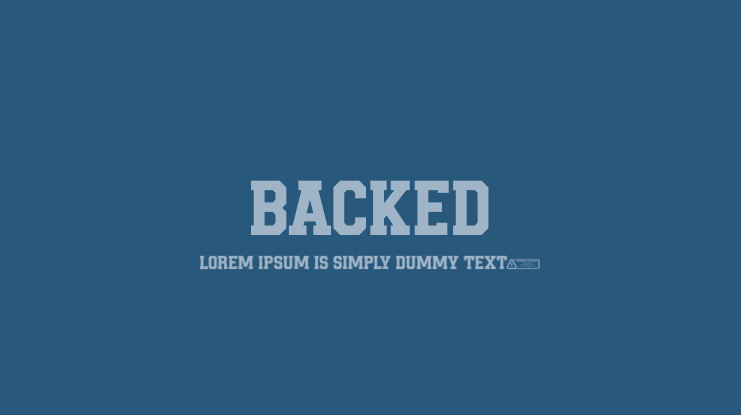Backed Font