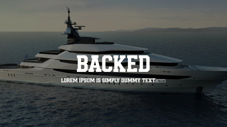 Backed Font