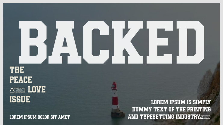 Backed Font