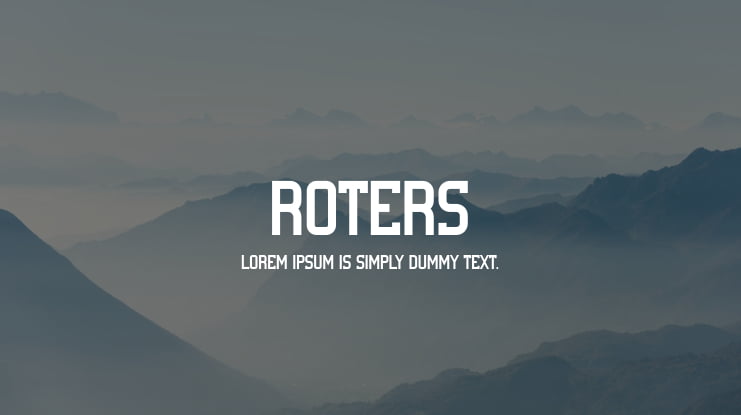 Roters Font Family