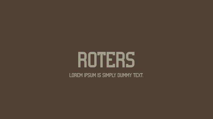 Roters Font Family