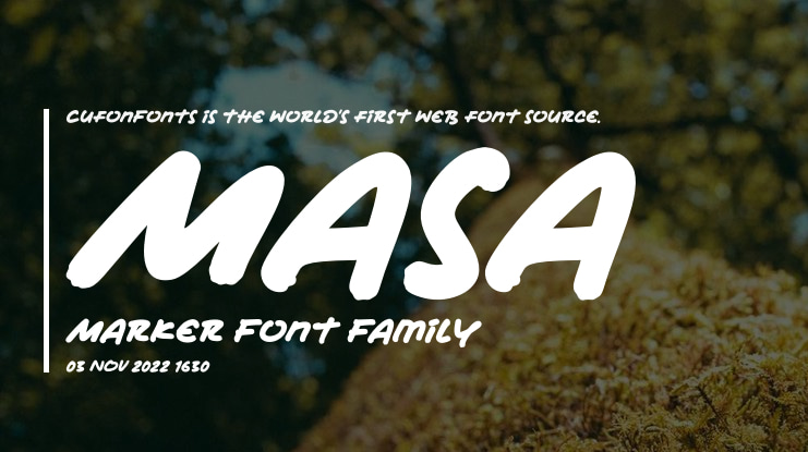 Masa Marker Font