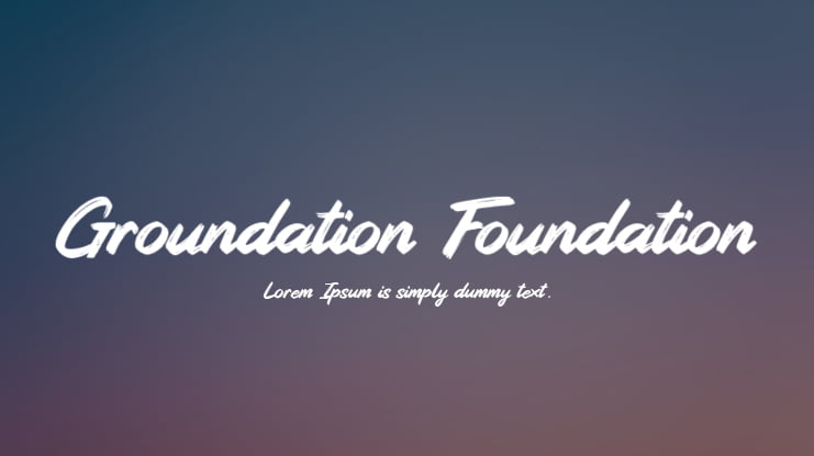 Groundation Foundation Font