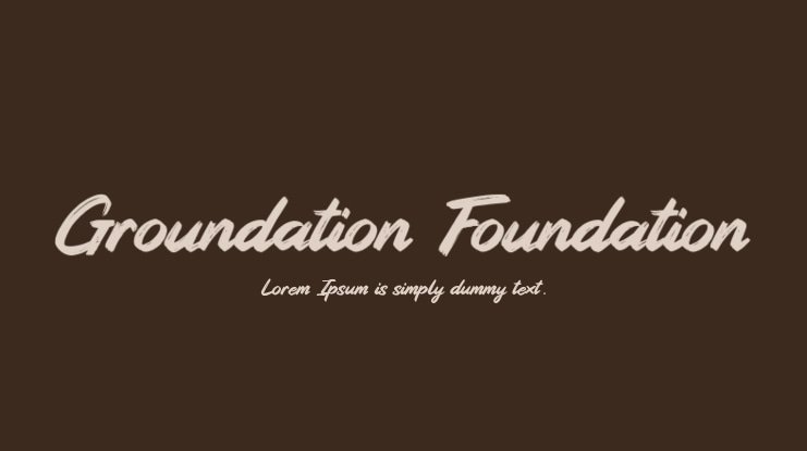 Groundation Foundation Font
