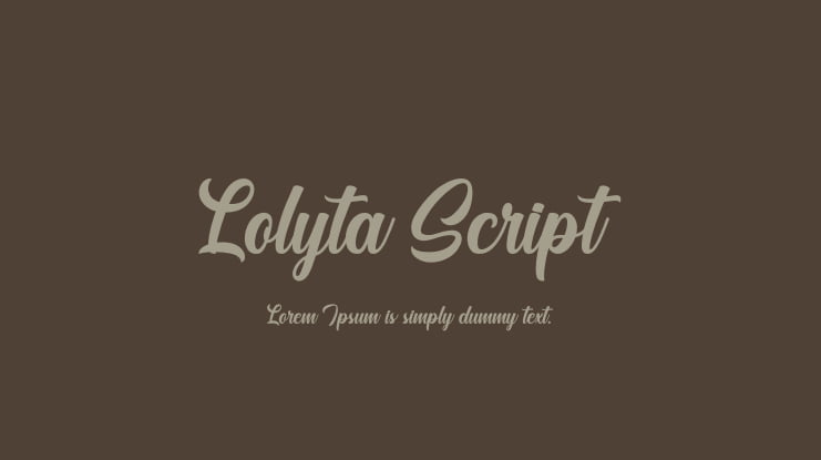 Lolyta Script Font