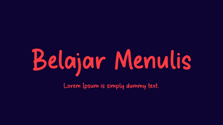 Belajar Menulis Font