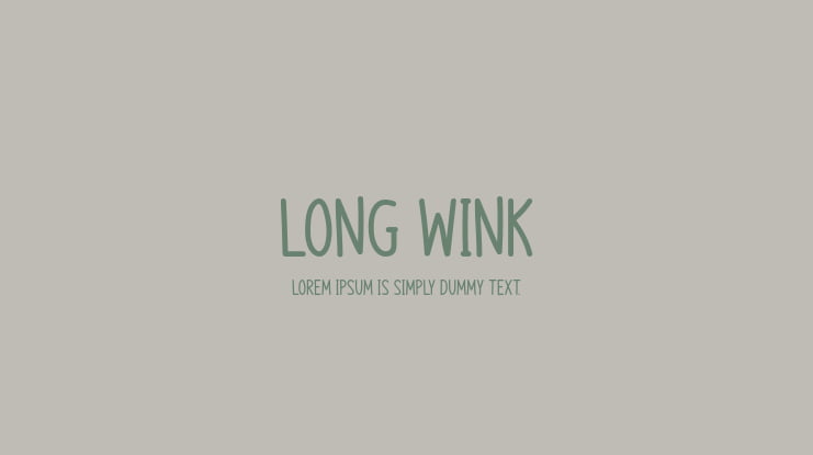 Long Wink Font