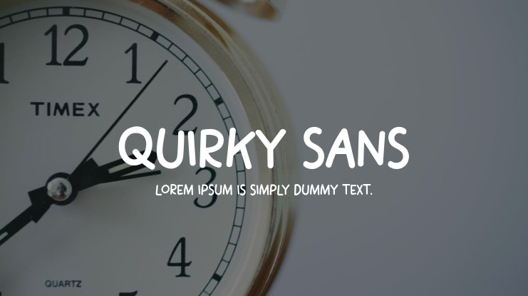 Quirky Sans Font