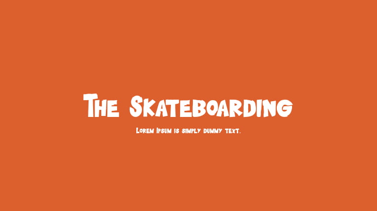The Skateboarding Font