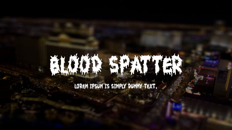 Blood Spatter Font