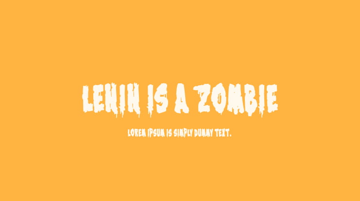 Lenin is a Zombie Font