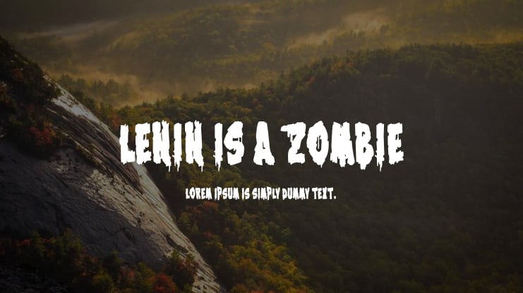 Lenin is a Zombie Font