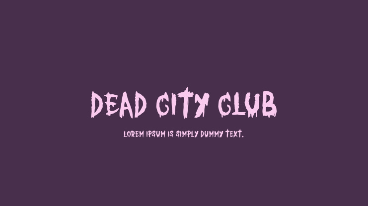 Dead City Club Font