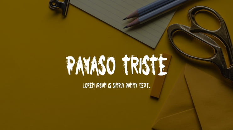 Payaso Triste Font