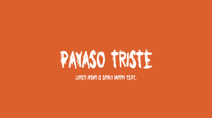 Payaso Triste Font