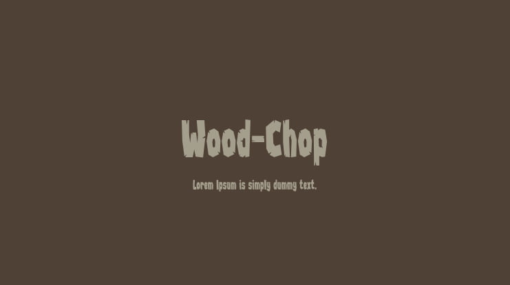 Wood-Chop Font