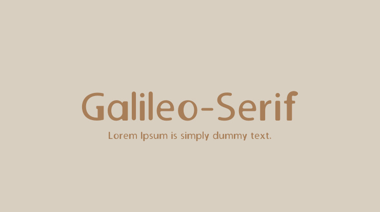 Galileo-Serif Font