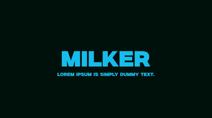 Milker Font