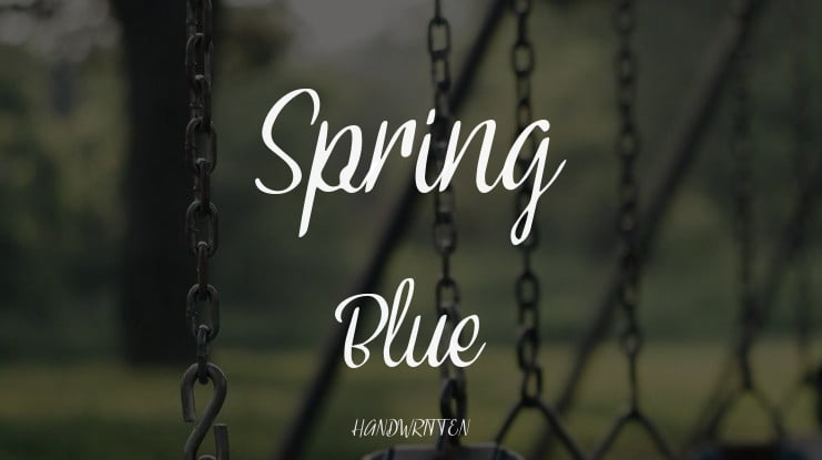 Spring Blue Font