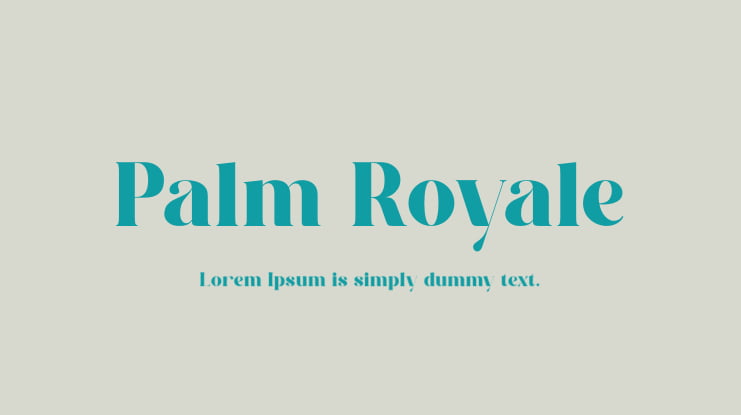 Palm Royale Font