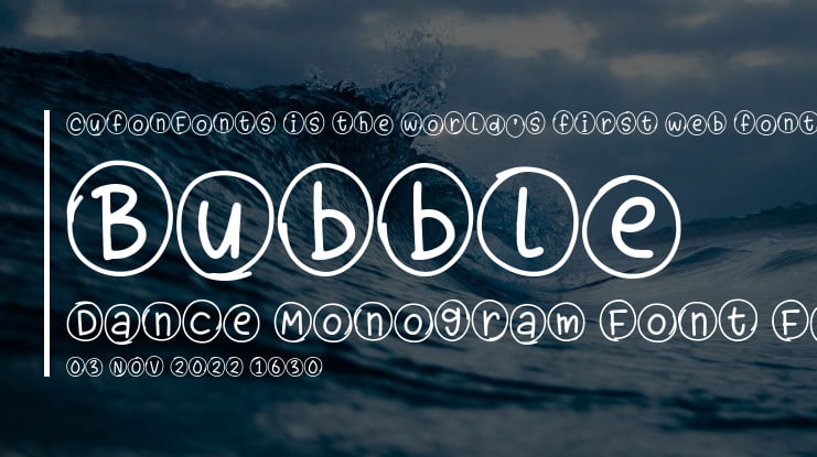 Bubble Dance Monogram Font