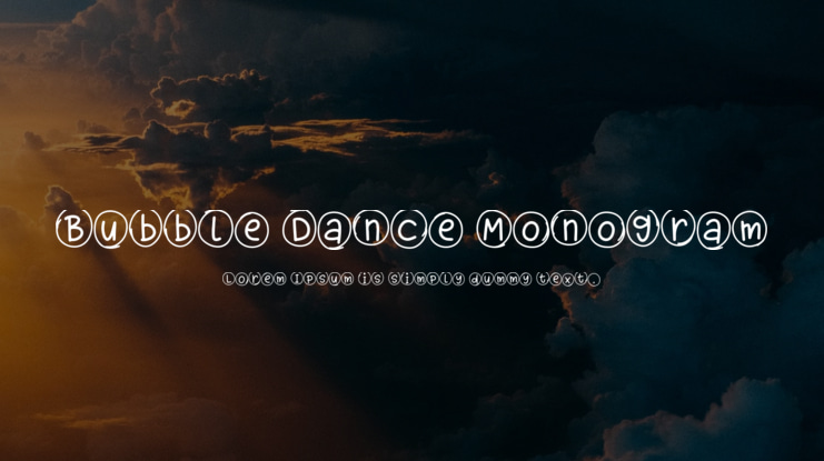 Bubble Dance Monogram Font