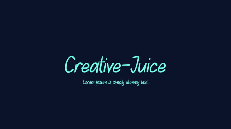 Creative-Juice Font
