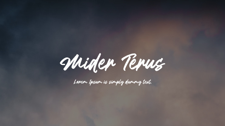 Mider Terus Font