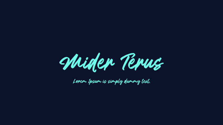 Mider Terus Font