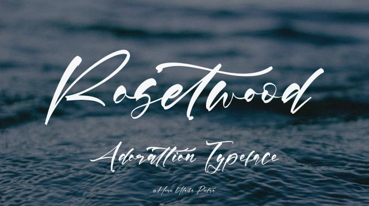 Rosetwood Adorattion Font