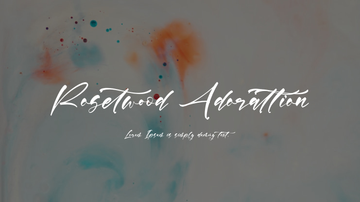 Rosetwood Adorattion Font