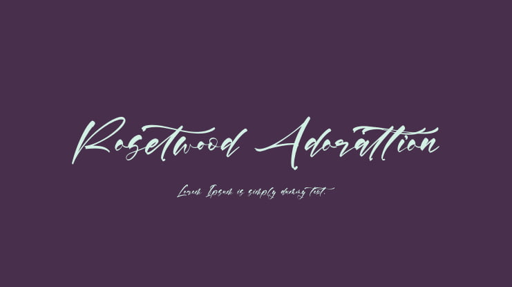 Rosetwood Adorattion Font